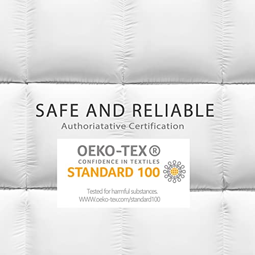 TEXARTIST Queen Mattress Pad Cover Cooling Mattress Topper Pillow Top Mattress Cover Quilted Fitted Mattress Protector with 8-21 Inch Deep Pocket