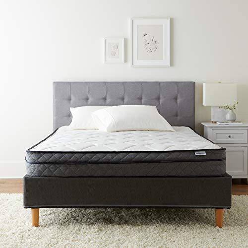 Amazon Basics Foam Eurotop Mattress, Medium Firm, CertiPUR-US Certifie