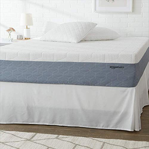 Amazon Basics Cooling Gel-Infused, Medium-Firm Memory Foam Mattress, CertiPUR-US Certified - Queen Size, 12 Inch