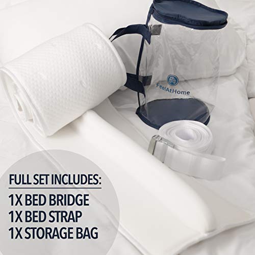 HITOMEN Bed Bridge, Twin to King Bed Converter Kit, Bed Gap Filler with  Strap, Mattress Connector