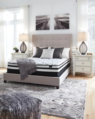 Signature Design by Ashley Queen Size Chime 8 Inch Medium Firm Innerspring Mattress with Pressure Relief Quilt Foam