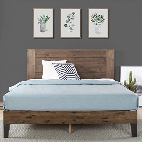 ZINUS Tonja Wood Platform Bed Frame with Headboard / Mattress Foundation with Wood Slat Support / No Box Spring Needed / Easy Assembly, Queen