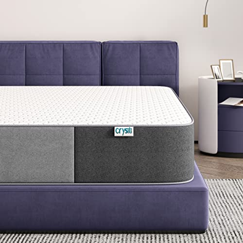 Queen Size Mattress, Crystli 10 inch Memory Foam Mattress Breathable Foam Bed Mattress with CertiPUR-US Certified Foam for Sleep Supportive & Pressure Relief 10 Year Warranty