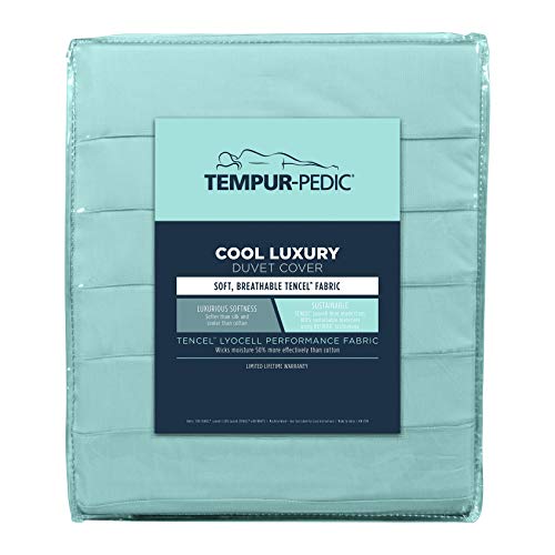 Tempur-Pedic Cool Luxury Duvet Cover, Full/Queen, Ether