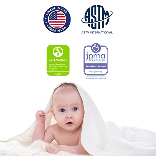Dream On Me Honeycomb Orthopedic Firm Fiber Standard Baby Crib Mattress | Greenguard Gold certified | 10 Year warranty | 5” Fiber Core Optimum Support | Infant and Toddler Mattress | Waterproof Cover