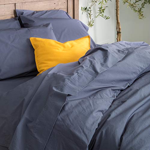 Tuft & Needle, Percale Duvet Cover, 215 Thread Count, 100% Cotton - Slate - Twin/Twin XL