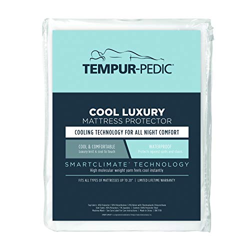 Tempur-Pedic Cool Luxury Mattress Protector, King, White