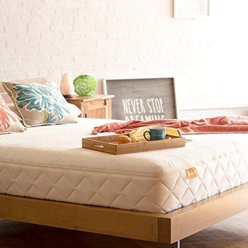 Happsy Organic Mattress, Healthy and Safe Mattress with Organic Latex and Encased Coils, Non-Toxic, Full