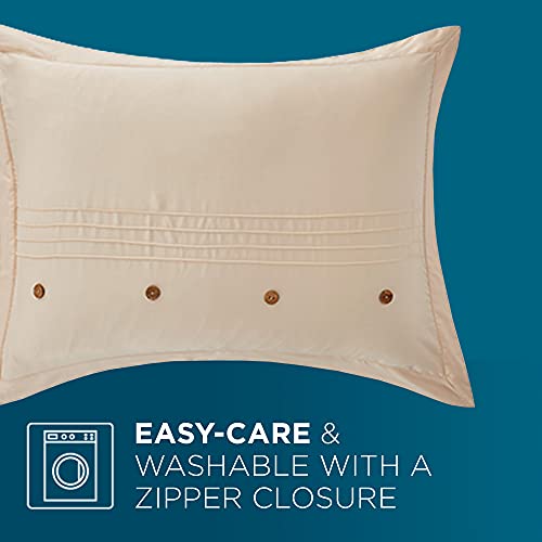 Tempur-Pedic Cool Luxury Zippered Pillow Sham, Standard/Queen, Sand Dollar