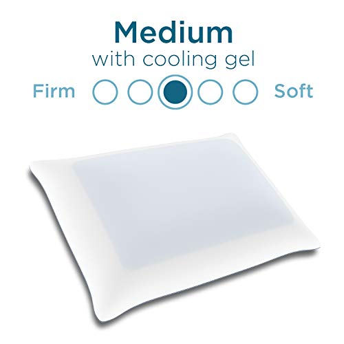 Tempur-Pedic TEMPUR-Cloud Breeze Dual Cooling Pillow, Queen & Symphony Pillow Luxury Soft Feel, Standard, White