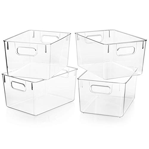 ClearSpace Plastic Storage Bins – Perfect Kitchen Organization or Pantry Storage – Fridge Organizer, Pantry Organization and Storage Bins, Cabinet Organizers