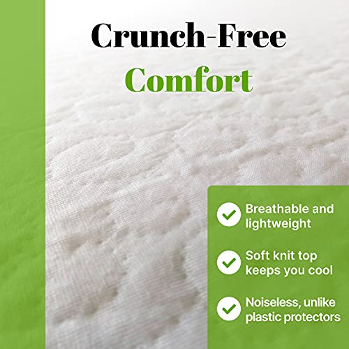 GhostBed Waterproof Mattress Protector & Cover - Noiseless, Lightweight, Breathable & Plastic-Free - Twin