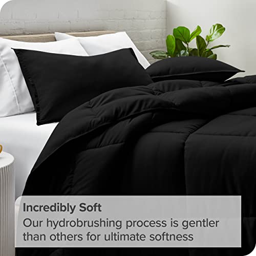 Bare Home Comforter Set - Queen Size - Goose Down Alternative - Ultra-Soft  - Premium 1800 Series - All Season Warmth (Queen, Grey)