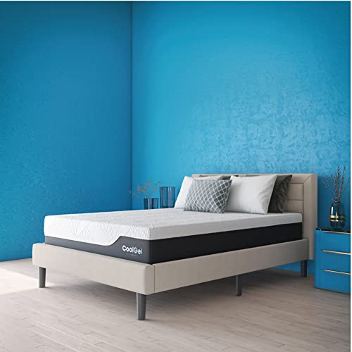 Classic Brands Cool Gel Chill Memory Foam 14-Inch Mattress with 2 Pillows |CertiPUR-US Certified |Bed-in-a-Box, Queen