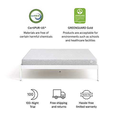 Nod by Tuft & Needle 6-Inch Queen Mattress, Adaptive Foam Bed in a Box, Responsive and Supportive, CertiPUR-US, 100-Night Sleep Trial, 10-Year Limited Warranty