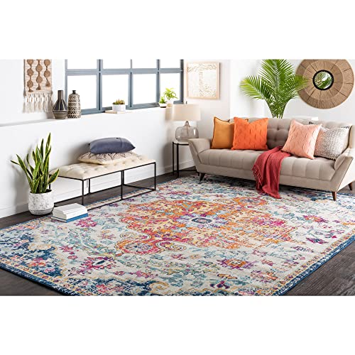 Artistic Weavers Odelia Vintage Bohemian Area Rug,5'3" x 7'3",Orange/Navy