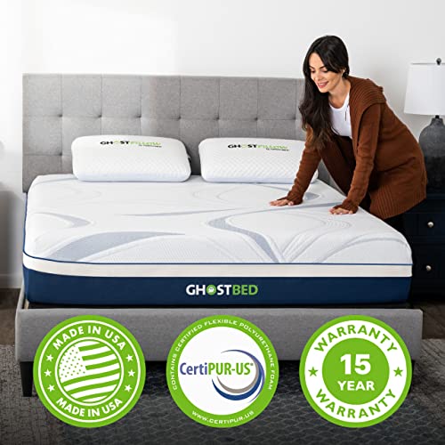 GhostBed Ultimate 10 Inch Mattress - Cooling Gel Memory Foam Mattress