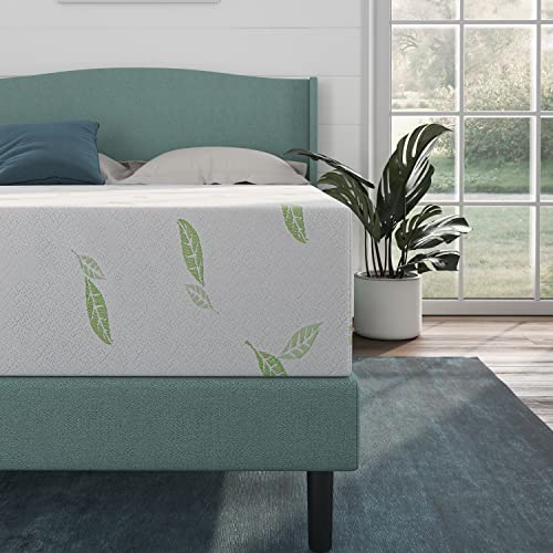 NapQueen Anula, Twin 12'' Green Tea Memory Foam Mattress, Bed in a Box