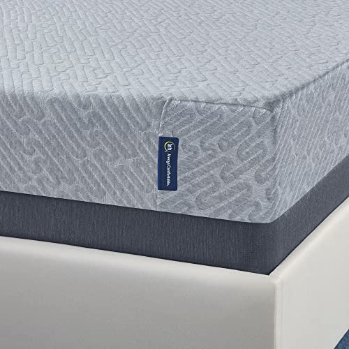 Serta - 7 inch Cooling Gel Memory Foam Mattress, Twin Size, Medium-Firm, Supportive, CertiPur-US Certified, 100-Night Trial, for Ewe - Grey