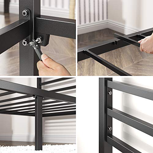 ZINUS Patricia Black Metal Canopy Platform Bed Frame, Mattress Foundation with Steel Slat Support, No Box Spring Needed, Easy Assembly, Full