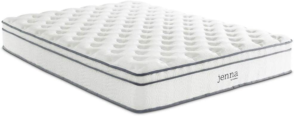 Modway Jenna 10” Innerspring and Memory Foam Full Mattress With Individually Encased Coils