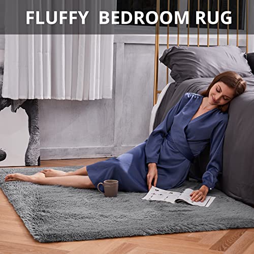 Ophanie Ultra Soft Fluffy Area Rugs for Living Room, Luxury Shag Rug Faux  Fur Non-Slip Floor Carpet for Bedroom, Kids Room, Baby Room, Girls Room,  and Nursery - Modern Home Decor, 4x5.3