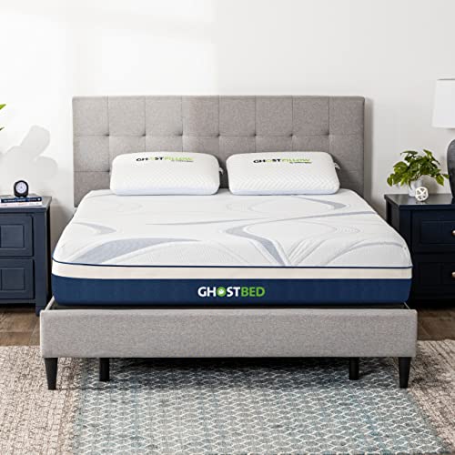 GhostBed Ultimate 10 Inch Mattress - Cooling Gel Memory Foam Mattress - Medium Firm Feel with Breathable, Cool-to-The-Touch Cover - Made in The USA - CertiPUR-US Certified - Twin