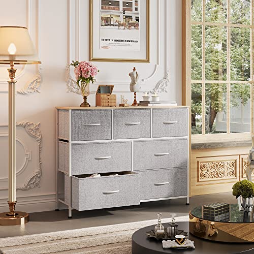 WLIVE Dresser TV Stand, Entertainment Center with Fabric Drawers, Medi WLIVE Dresser TV Stand, Entertainment Center with Fabric Drawers, Medi