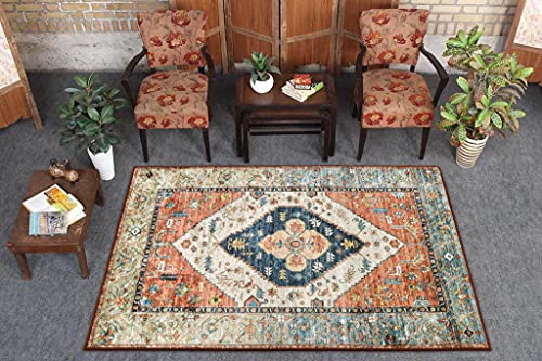  Lahome Floral Washable Indoor Rugs for Entryway - 2x3