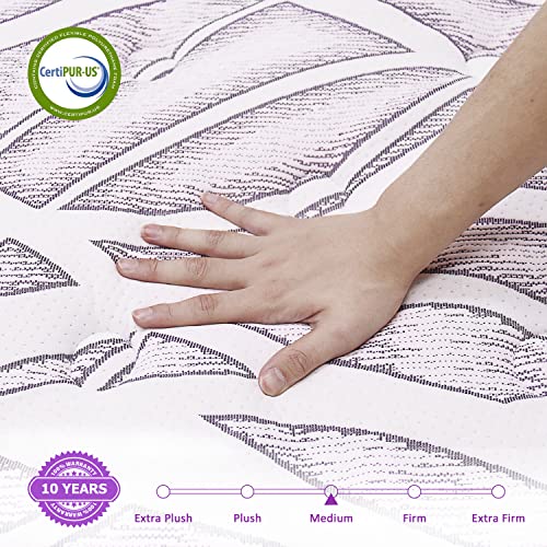 Teoanns Queen Mattress, 12 Inch Memory Foam Mattress in a Box, Individually Wrapped Coils Pocket Springs Hybrid Mattress, Medium Firm for Supportive and Pressure Relief, 100-Night Trial…