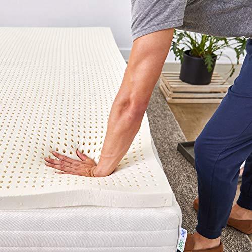 Pure Green Natural Latex Mattress Topper - Soft - 3 Inch - Cal King Size (GOLS Certified Organic)
