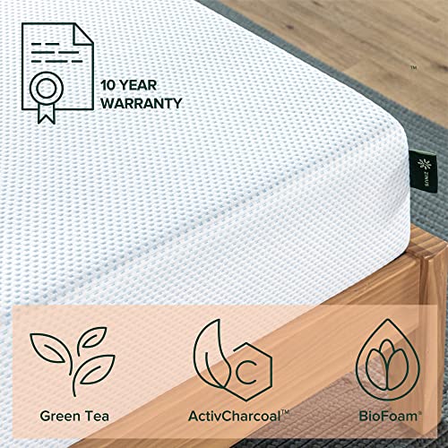ZINUS 8 Inch Green Tea Cooling Gel Memory Foam Mattress / Cooling Gel Foam / Pressure Relieving / CertiPUR-US Certified / Bed-in-a-Box, Queen