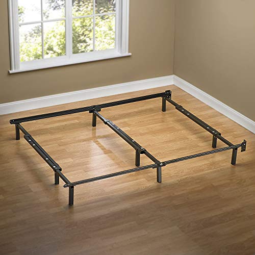 ZINUS Compack Metal Adjustable Bed Frame / 7 Inch Support Bed Frame for Box Spring and Mattress Set, Twin/Full/Queen, Black