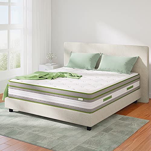 Novilla Full Mattress, 12 Inch Hybrid Pillow Top Full Size Mattress in a Box with Gel Memory Foam & Individually Wrapped Pocket Coils Innerspring for a Cool & Peaceful Sleep