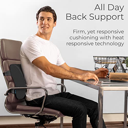 Everlasting Comfort Lumbar Support Pillow for Office Chair Back Impr