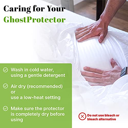 GhostBed Waterproof Mattress Protector & Cover - Noiseless, Lightweight, Breathable & Plastic-Free - Full
