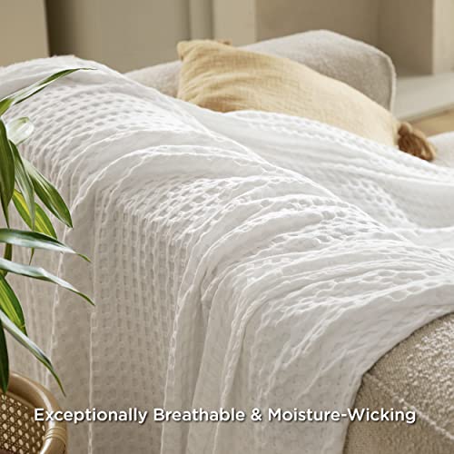 Amazon Thin Cotton Throw Blanket Bedsure Cooling Bamboo Waffle