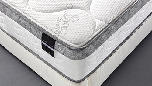 Oliver Smith - Organic Cotton - 10 Inch - Perfect Sleep - Comfort Plush Euro Pillow Top - Cool Memory Foam & Pocket Spring Mattress - Green Foam Certified - (furMattress_Chiland_10_Twin)