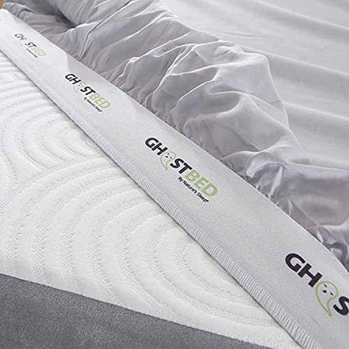 GhostBed Queen Cooling Supima Cotton and Tencel Luxury Sheet Set - Wrinkle Resistant with Deep Pockets, 4 Piece, Gray