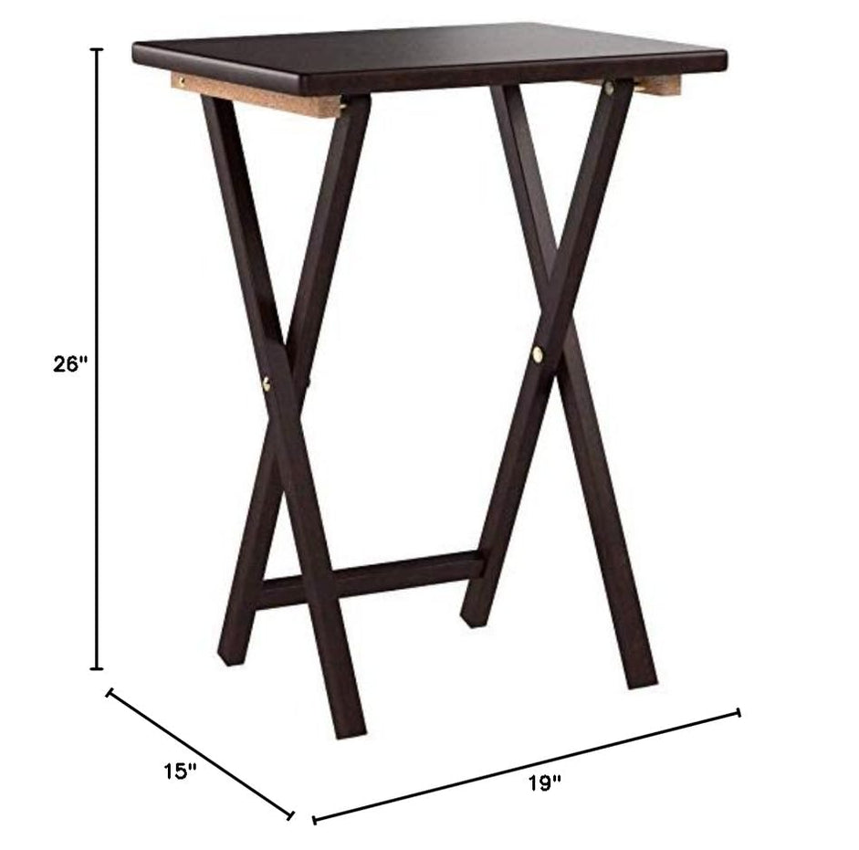 Amazon Basics Classic TV Dinner Folding Trays with Storage Rack 4Pa