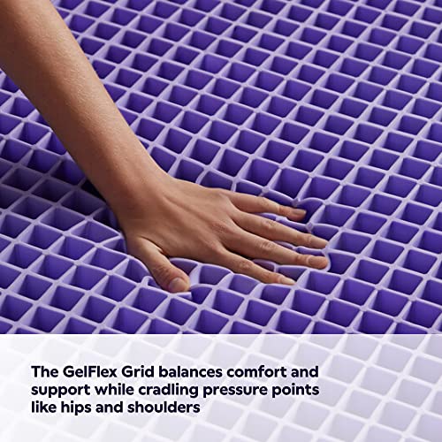 Purple NewDay Mattress - Full, GelFlex Grid, Better Than Memory Foam, Temperature Neutral, Responsiveness, Breathability, Made in USA