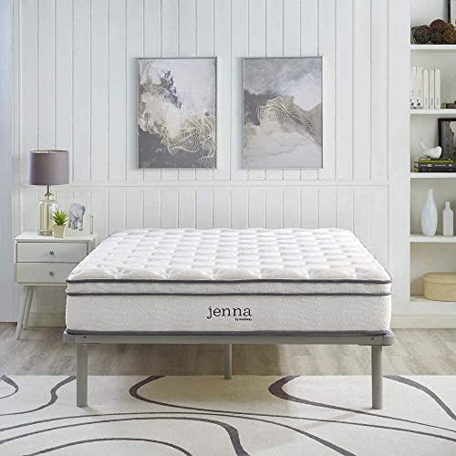 Modway Jenna 10” Innerspring and Memory Foam Full Mattress With Individually Encased Coils