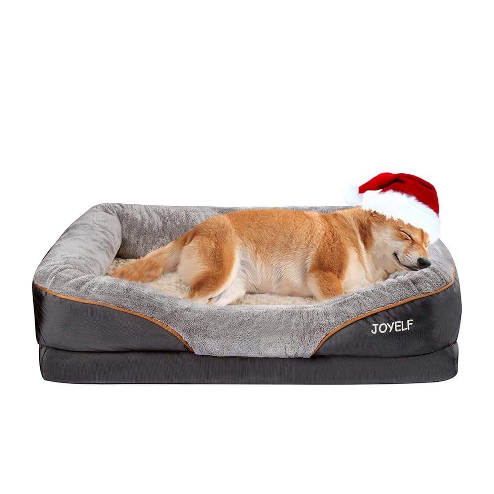 JOYELF Large Memory Foam Dog Bed, Orthopedic Dog Bed & Sofa with Remov