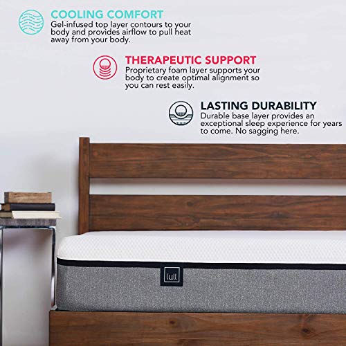 Lull The Original Mattress - King Size - 3 Layers Memory Foam for Therapeutic Support