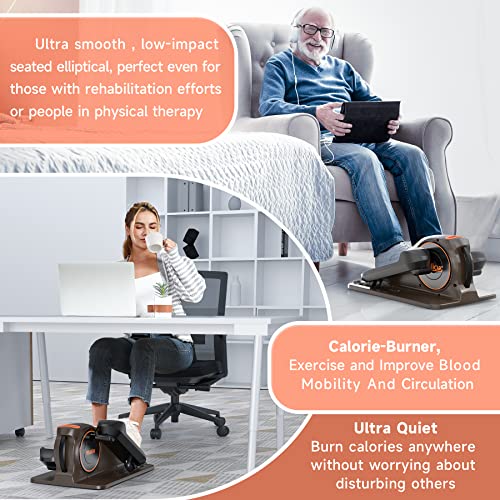 Under Desk Elliptical, Fully Assembled, Manual Quiet Seated