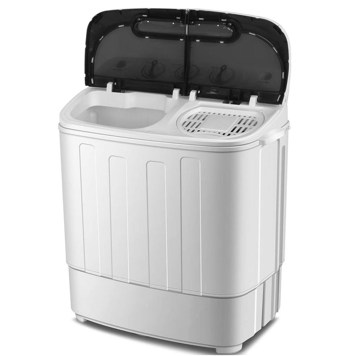 SUPER DEAL Compact Mini Twin Tub Washing Machine 13lbs Capacity Portab