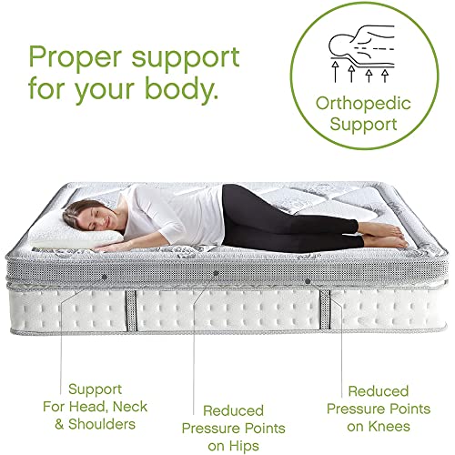 Classic Brands Gramercy Cool Gel Memory Foam and Innerspring Hybrid 14-Inch Euro Pillow Top Mattress | Bed-in-a-Box Queen