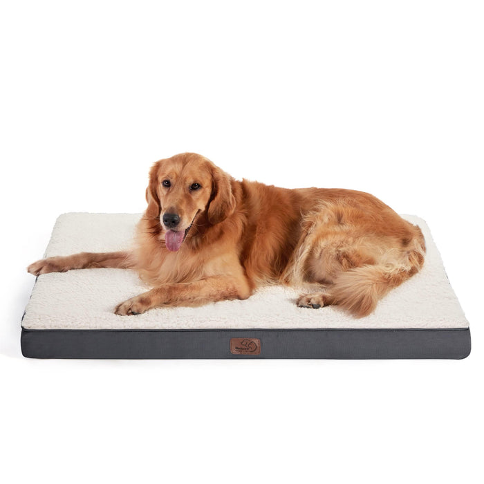 Bedsure XL Dog Bed Extra Large Orthopedic Dog Beds with Removable Washable Cover for Extra Large Dogs, Egg Crate Foam Pet Bed Mat, Suitable for Dogs Up to 100 lbs