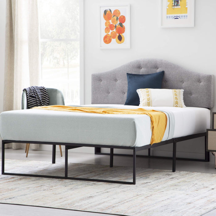 Linenspa Metal Platform Bed Frame - Under Bed Storage Space - No Box Spring Needed - 14" High - Modern Contemporary - Sturdy Steel - Light Weight - Easy Assembly - Tool Included - Full Size