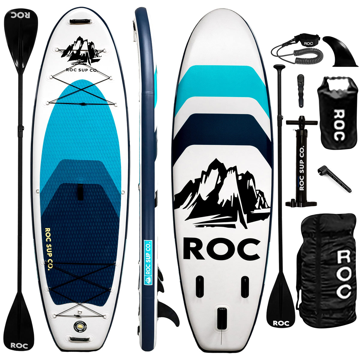 Roc Inflatable Stand Up Paddle Boards 10 ft 6 in with Premium SUP Padd